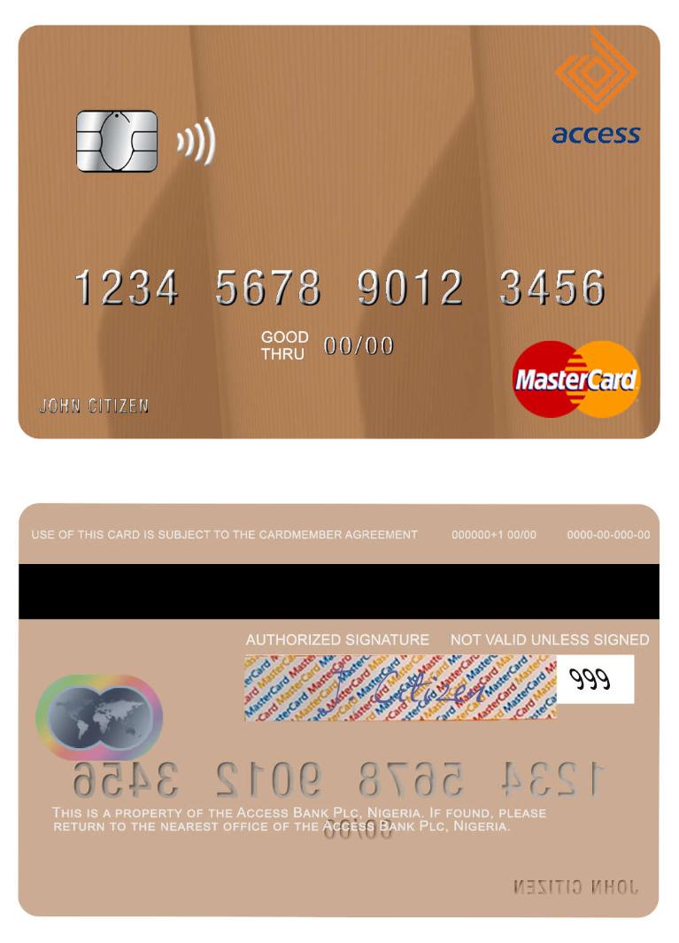 Nigeria Access Bank Plc mastercard